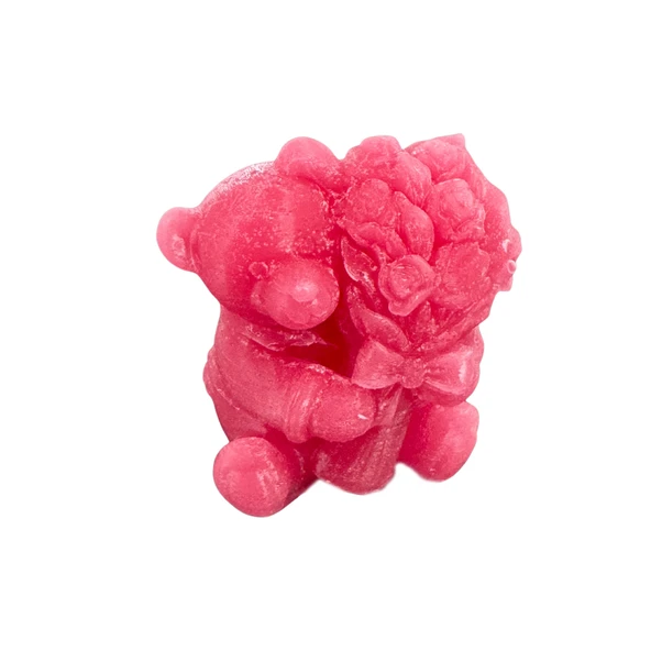 Silikon 3D Çiçek Buketli Sevimli Ayıcık Mum Kalıbı - Resim 2