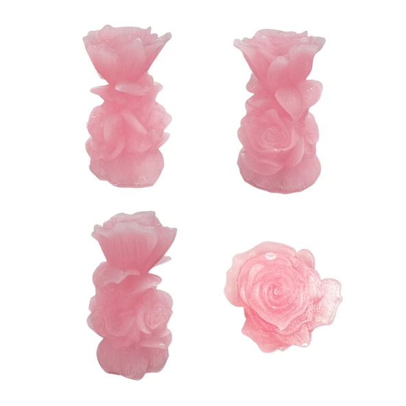 Silikon 3D Vazo Formlu Gül Mum Kalıbı - Resim 3