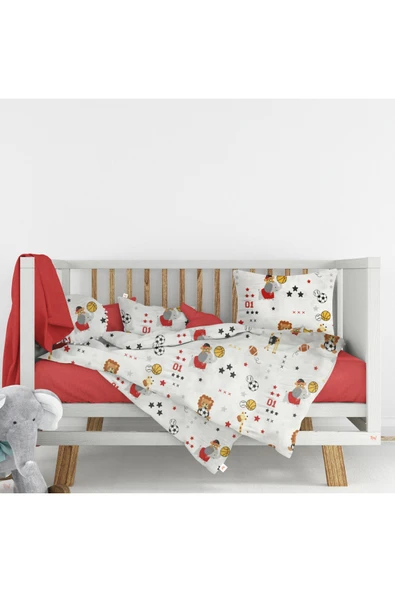 Flanel (Pazen) Kumaşından %100 Pamuklu Bebek Nevresim Takımı - 100x150 ürün görseli 1
