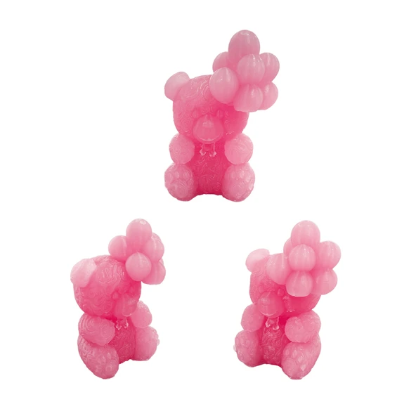Silikon 3D Balonlu Sevimli Ayıcık Mum Kalıbı - Resim 2