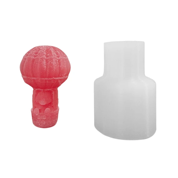 Silikon 3D Balon İçinde Minik Ayıcık Mum Kalıbı ürün görseli 1