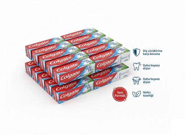 Colgate Üçlü Etki Diş Macunu 100 ml x 12 Adet - Ekonomik Paket ürün görseli 1