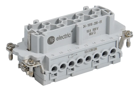 TP Electric 24-1616-200-01 Vidalı Bağlantı 16x16A Priz Çekirdek (1-16) ürün görseli 1