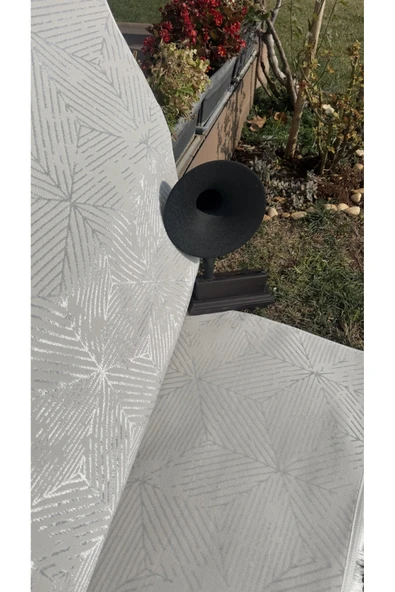 denf home Krem Açık Gri Saten Bambu İnce Sık Dokuma Parlak Yüzey Kaymaz Özel Kesme Salon Koridor Halı Yolluk ürün görseli 1