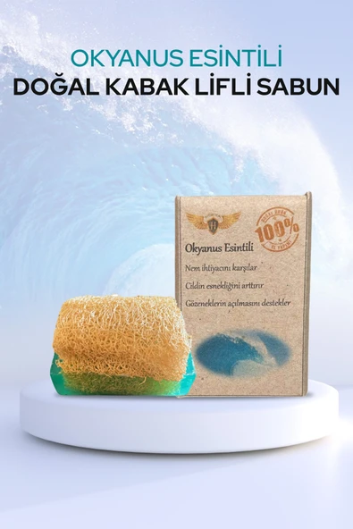 El Yapımı Kabak Lifli Doğal Okyanus Esintili Güzellik Sabunu ürün görseli 1