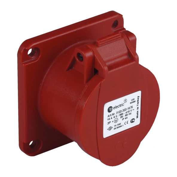 TP Electric 3105-321-1670 Vidalı Bağlantı IP44 5x16A CEE Norm Makine Prizi ürün görseli 1