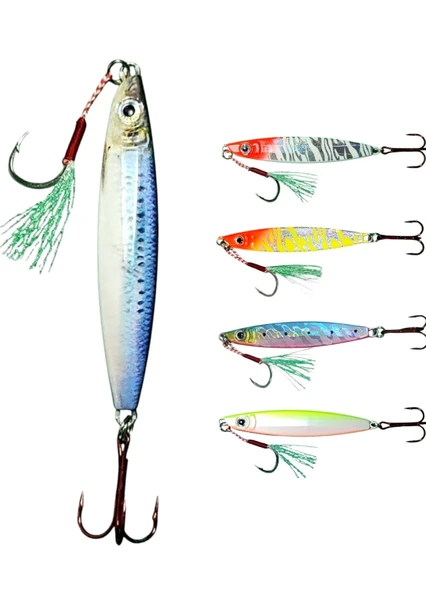Sardin 34gr - 5 Adet Jig Set- Levrek, Palamut, Lüfer, Çinekop, Turna Için En Iyi Jig Yemi ürün görseli 1
