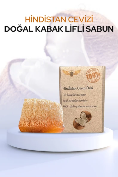 El Yapımı Kabak Lifli Doğal Hindistan Cevizi Özlü Güzellik Sabunu ürün görseli 1