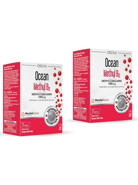 Ocean Methyl B12 1000 mcg Dilaltı Sprey 5 ml 2'li ürün görseli 1