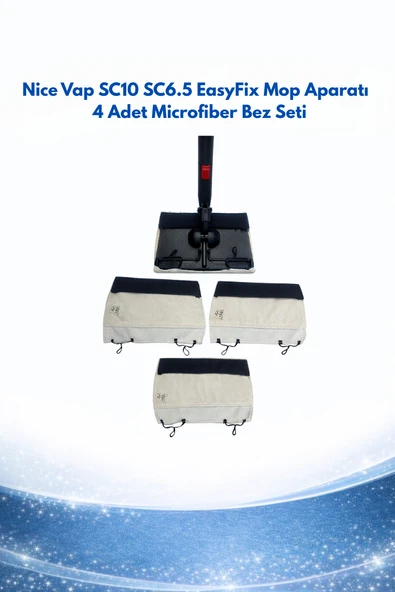 Nice Vap SC10 SC6.5 EasyFix Mop Aparatı + 4 Adet Microfiber Bez Seti ürün görseli 1