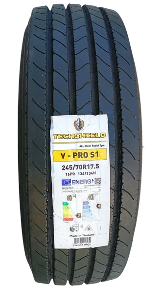 245/70 R17.5 136m 16pr Vpro S1 Düz M+s Techshıeld, 2025 Tayland Üretim ürün görseli 1