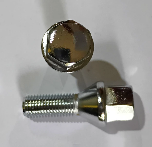 Bijon M12x1.5 Kafa Aa 17mm Dişboyu 28mm Krom Kaplama, Takım 20ad ürün görseli 1
