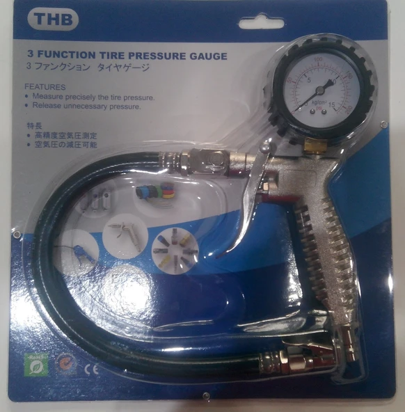 Lastik Şişirme Saati Bg30 Model - 200 Psi Kadar Ölçer - Hava Basar ürün görseli 1