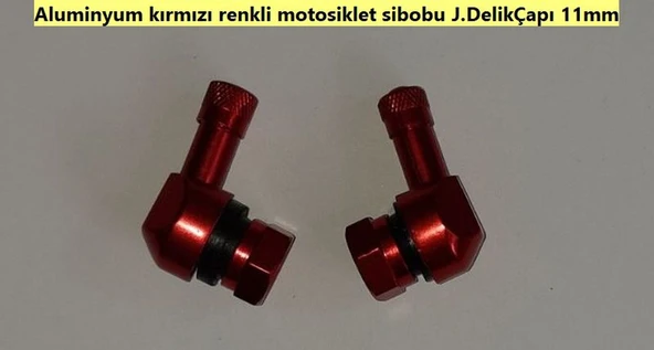 ALUMINYUM MOTOSİKLET SİBOBU JD=11.5 KIRMIZI RENK ürün görseli 1