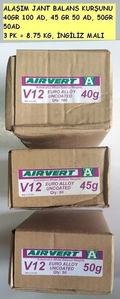 Alaşım Janta Çakma Balans Kurşunu - 40-45-50 Gr 3 Pk Takım ürün görseli 1