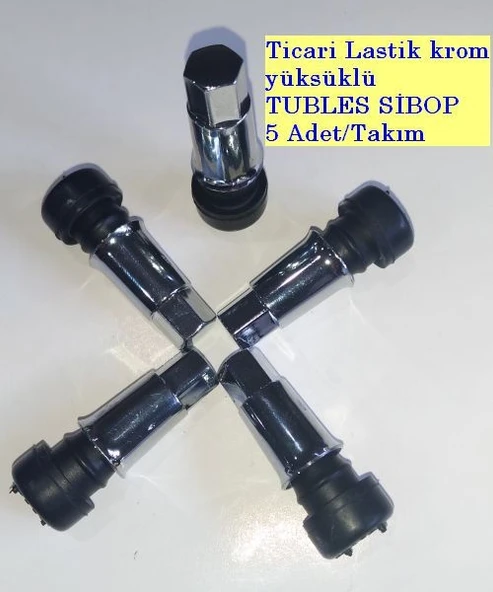 Dubleks Tubles Lastik Sibobu Ticari Araç İçin Krom Yüksüklü Takım 5 Adet ürün görseli 1