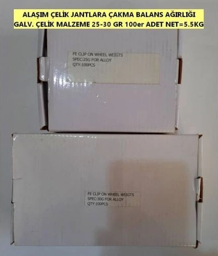 Alaşım Janta Çakma Balans Kurşunu Galvaniz Çelik 25 - 30gr ürün görseli 1