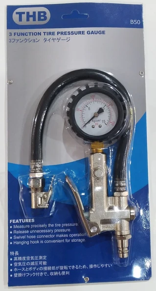 Lastik Şişirme Saati 200 Psi Kadar Ölçer Hava Basar ürün görseli 1