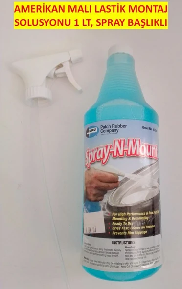 Amerikan Malı Lastik Montaj Solusyonu Mavi - Spray Başlıklı ürün görseli 1
