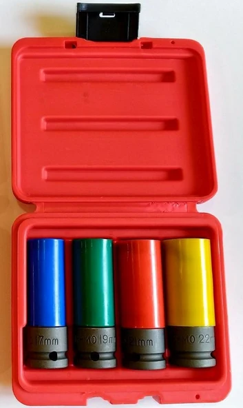 1-2" Darbeli Lokma Seti 17.19.21.22 Mm Plastik Kaplı ürün görseli 1
