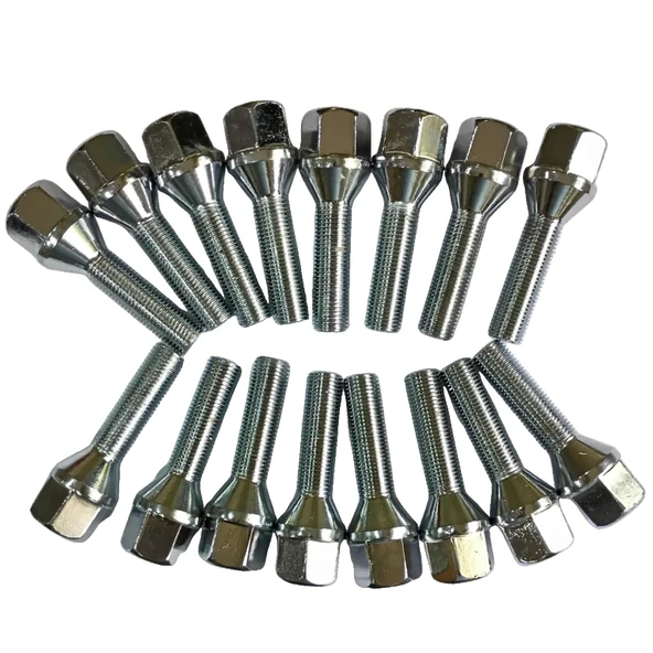 Bijon Takımı Krom Kaplı M12x1.25 - Aa 19mm Diş/boy 39/68mm, 16 Ad ürün görseli 1