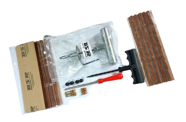Dubleks Lastik Tamir Seti: 15 Ad 20cm Fitil, Metal Fitil Atma,plastik Kanal Açıcı, İğne Sökücü, İğne, Kapak ürün görseli 1