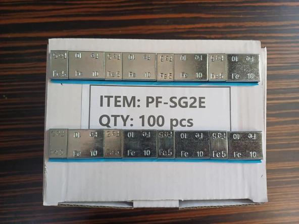 Yapıştırma Balans Kurşunu, Galvaniz Sac Üzeri Geniş Mavi Bantlı, 5-10gr, 100 Adet/paket, Net 6kg ürün görseli 1