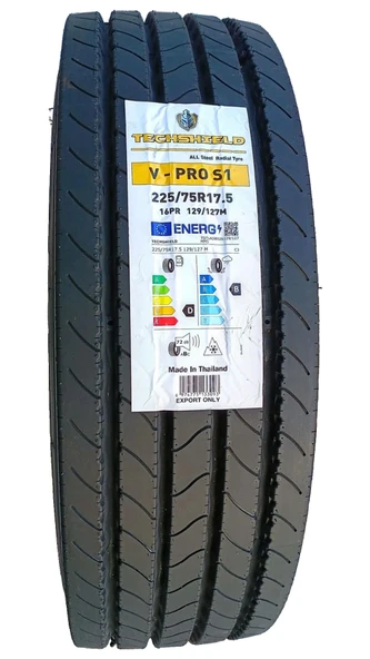 225/75 R17.5 129m 16pr Vpro S1 Düz M+s Techshıeld, 2025 Tayland Üretim ürün görseli 1