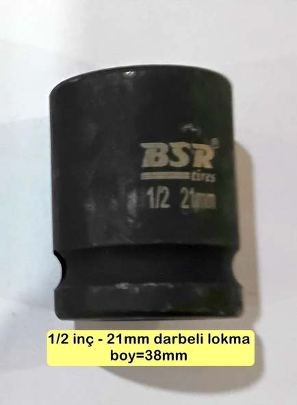 Darbeli Lokma 1/2" -21mm Boy 38mm, 1 Adet ürün görseli 1