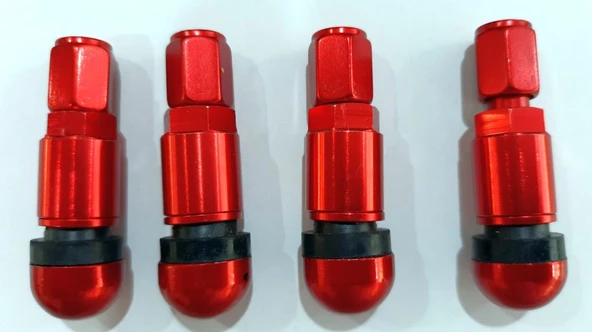 Aluminyum Gövde Kırmızı Renkli Oto, Jeep Suv Lastik Sibobu 4 adet ürün görseli 1