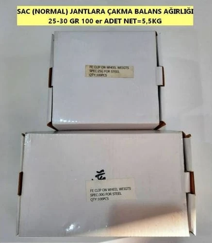 Sac(normal) Janta Çakma Balans Kurşunu Galvaniz Çelik 25 - 30gr ürün görseli 1