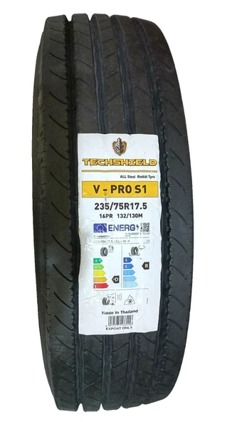 235/75 R17.5 132m 16pr Vpro S1 Düz M+s Techshıeld, 2025 Tayland Üretim ürün görseli 1