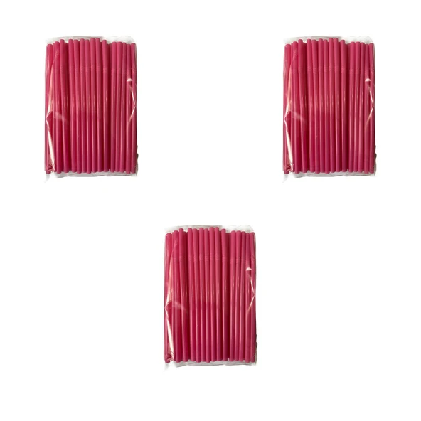 Omeyva Kalın Kokteyl Buzlu Soğuk İçecek Pipet - Körüklü - Pembe - 22 Cm. - 8 mm. -300 Adet ürün görseli 1