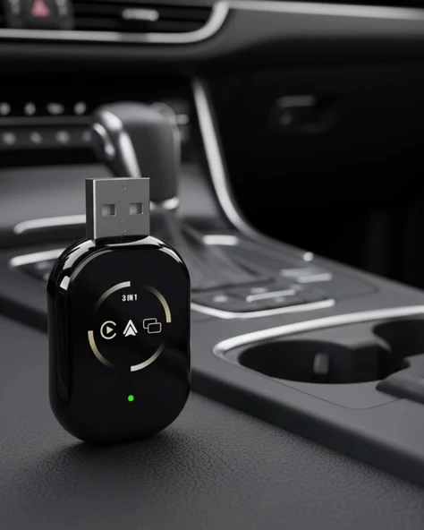CarPlay Destekli Araçlar İçin Kablosuz Android Auto Dönüştürücü P137525S6990 ürün görseli 1