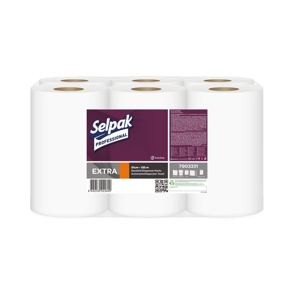 Selpak Professional Sensörlü Havlu 21 cm 135 mt 6'lı Paket ürün görseli 1