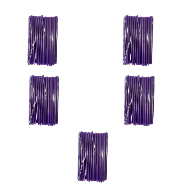 Omeyva Körüklü Mor Kalın Kokteyl Buzlu Soğuk İçecek Pipet - 22 Cm. - 8 mm. - 500 Adet ürün görseli 1