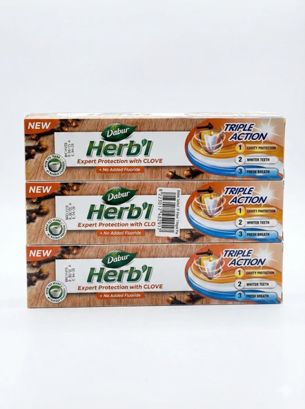 Dabur Herb'l Bitkisel Diş Macunu 200ml - Ekonomik Boy (Fesleğen / Karanfil Seçenekli) ürün görseli 1
