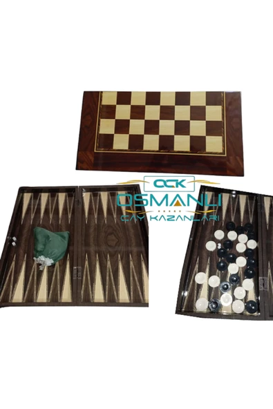 OSMANLI ÇAY KAZANLARI Osmanlı 1, Sınıf Ahşap Gövde Polyester Kaplama Tavla Takımı ürün görseli 1