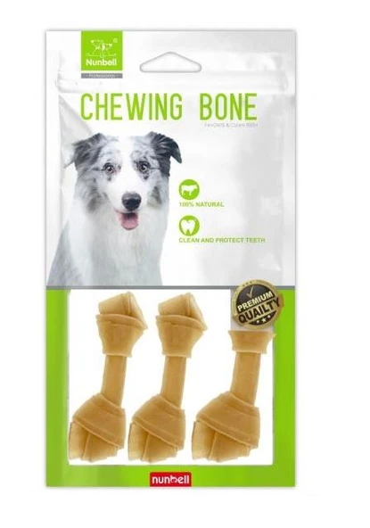 Nunbell Natural Düğüm Kemik 7.5cm 3'lü ürün görseli 1