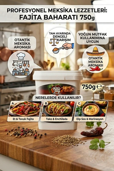 Fajita Baharatı 750 gr - Resim 2