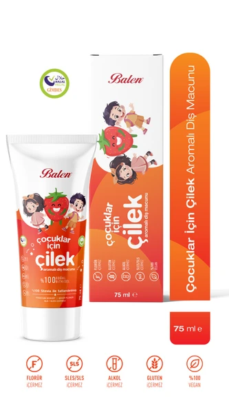 Doğal Çocuklar İçin Çilek Özlü Diş Macunu * 75 ML ürün görseli 1