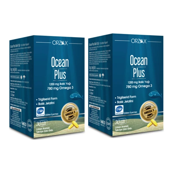 Orzax Ocean Plus Omega 3 1200 Mg 30 Kapsül X2 Adet ürün görseli 1