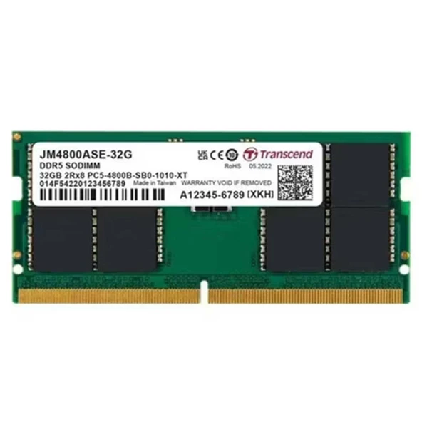 Transcend JM4800ASE-32G 32GB DDR5 4800 CL40 Notebook Ram ürün görseli 1