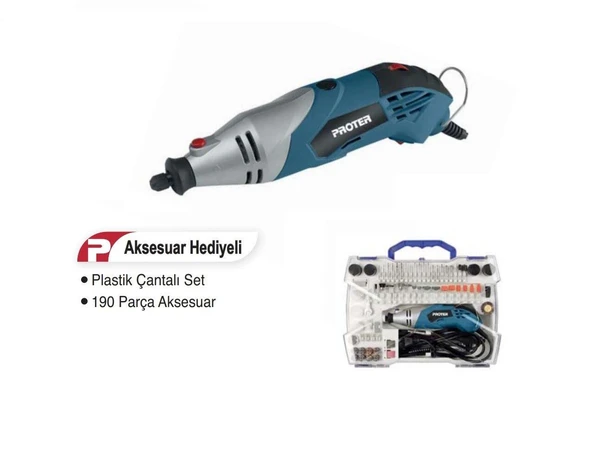 PROTER PR 190 MK MİNİ GRİNDER MİKRO KALIPÇI SETİ ürün görseli 1