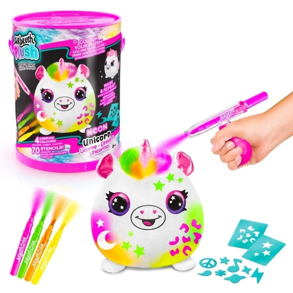 Airbrush Plush Peluş Neon Boyama Seti 55230 Unicorn ürün görseli 1