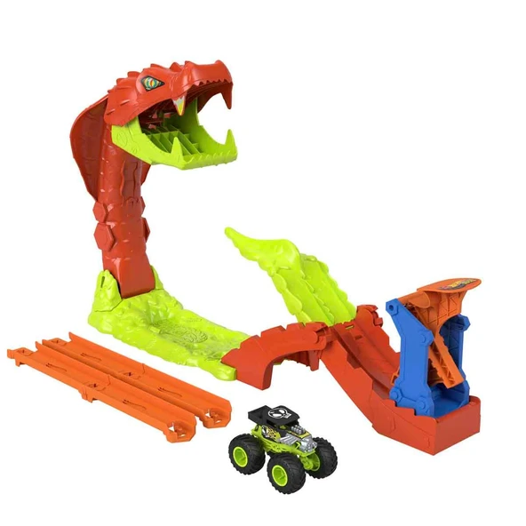 Hot Wheels Monster Trucks Snake Bite Güç Darbesi Oyun Seti JJN44 ürün görseli 1