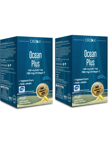 Ocean Plus Omega 3 Balık Yağı 1200 mg 30 Kapsül 2'li ürün görseli 1