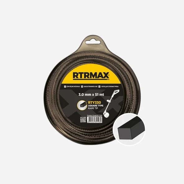 RTY330 Tırpan Misinası Kare Siyah 3.0 mm x 51 Mt ürün görseli 1
