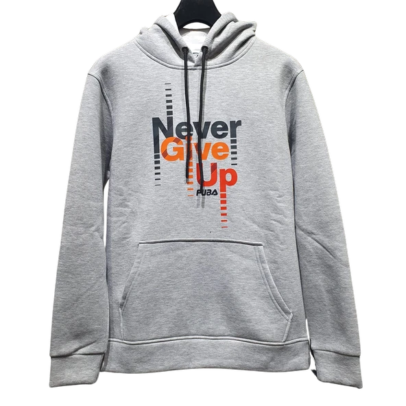 Fuba Kapşonlu Sweat Never Gri ürün görseli 1