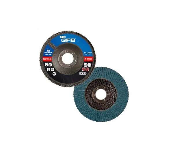 GFB ZİRKONYUM FLAP DİSK ZIMPARA ZK 40 115X40X22.23 ürün görseli 1